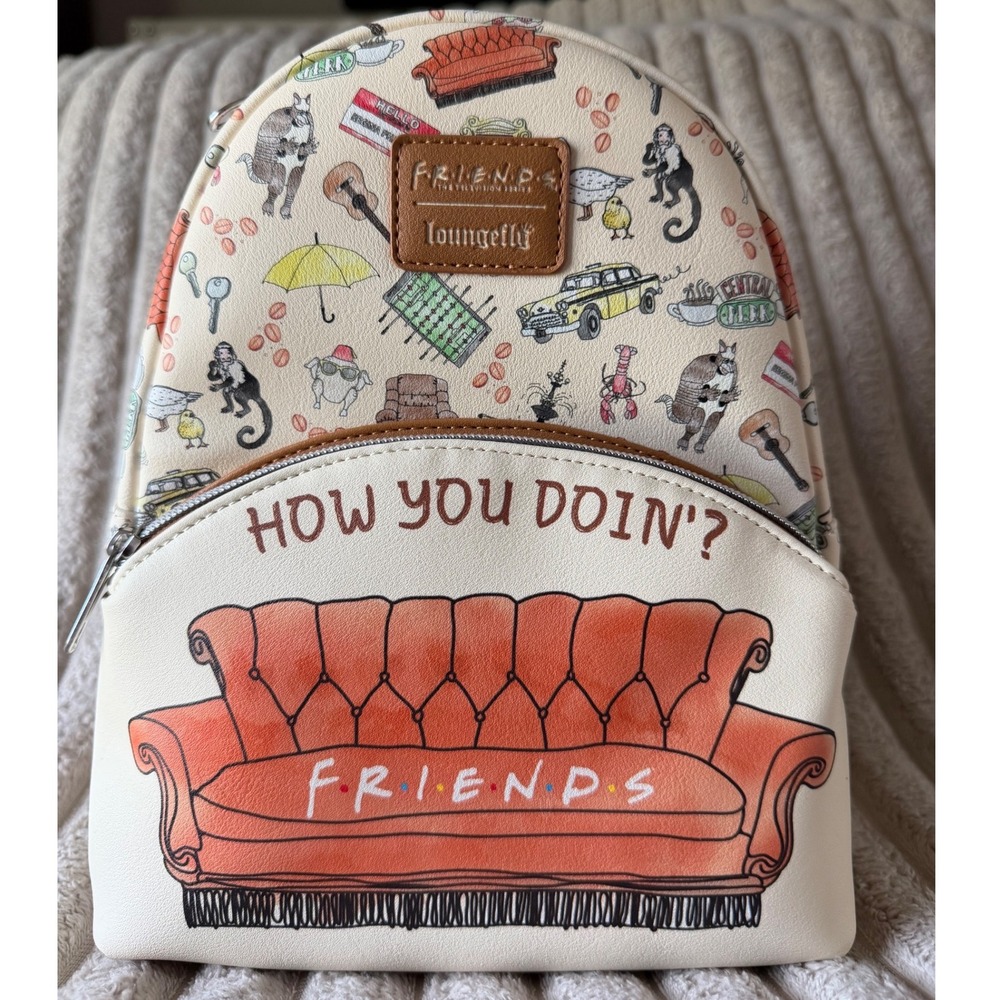 Loungefly Friends Central Perk Couch‎ Mini Backpack and Wallet Set NWT - Picture 2 of 13